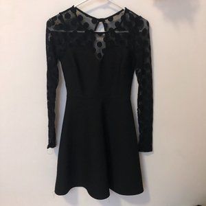 LULUS HOMECOMING LONG SLEEVE DRESS WITH OPEN BACK